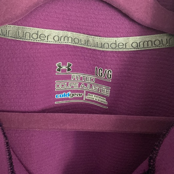 Girls Purple Under Armour Sweatshirt size large - Picture 2 of 4